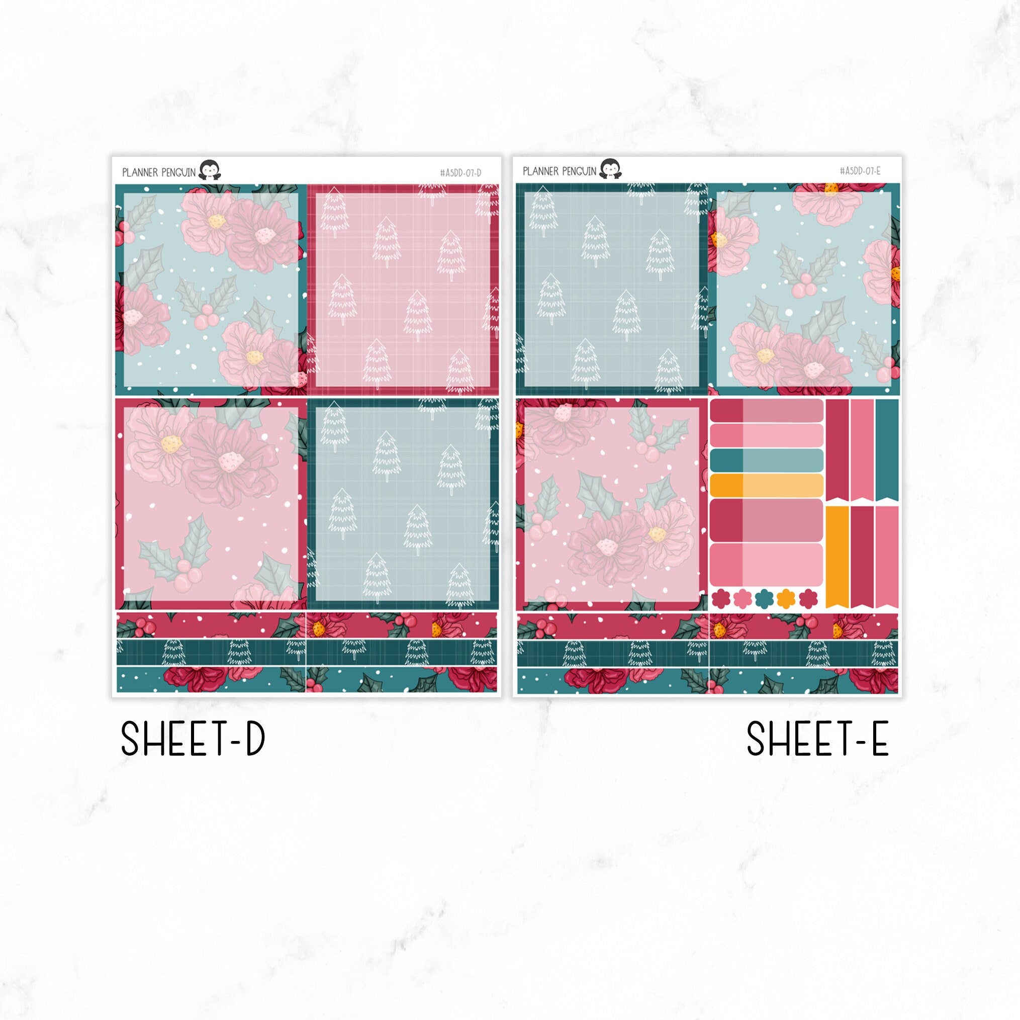 Merry & Bright Christmas A5 Daily Duo Sticker Kit