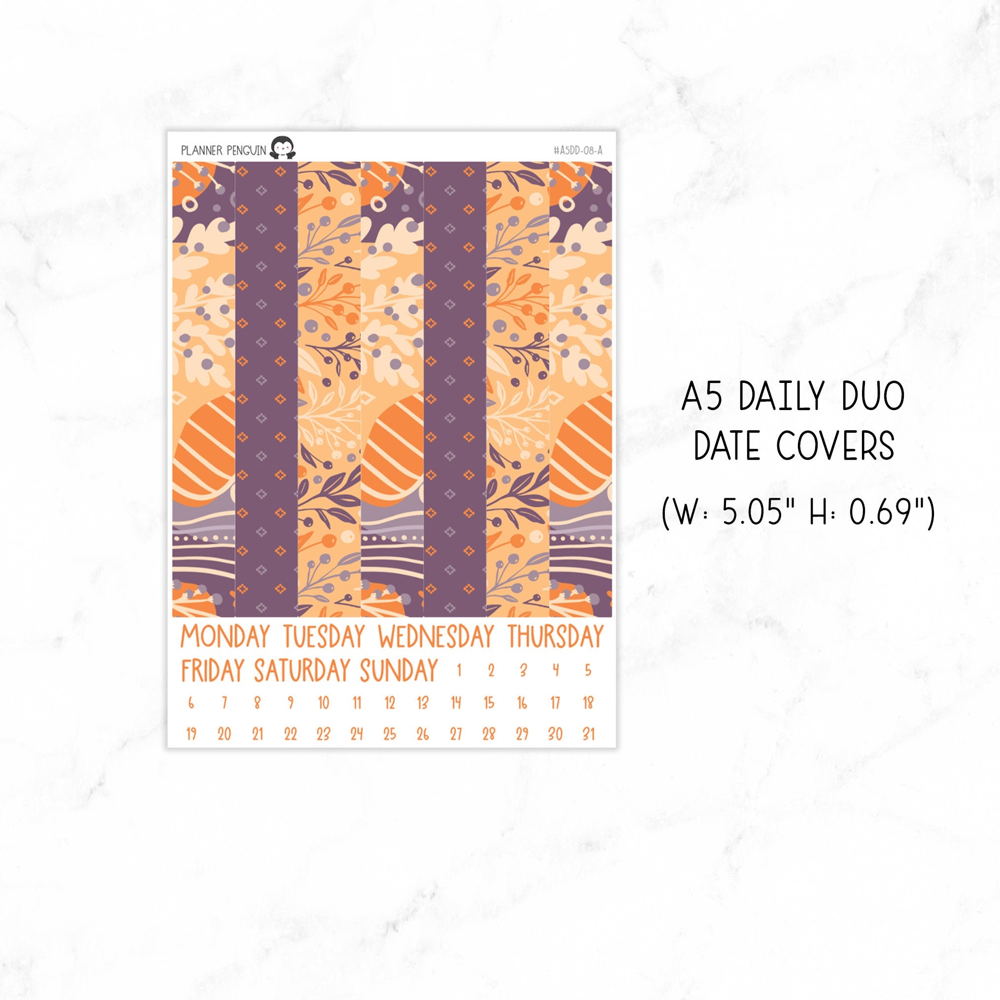 Mystic Autumn A5 Daily Duo Sticker Kit