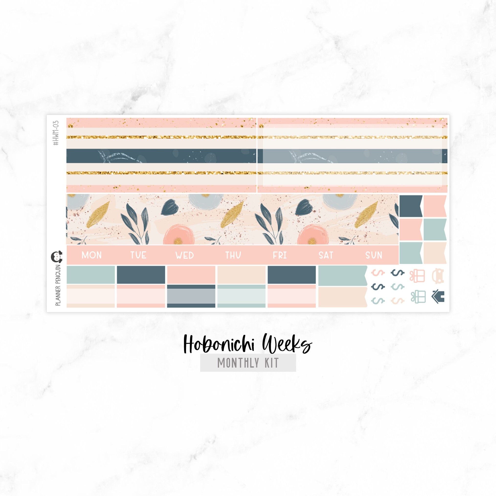 Blush Undated Hobonichi Monthly Kit