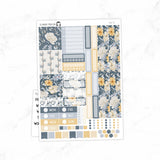 Winter Flowers Hobonichi Cousin A5 Weekly Sticker Kit// #HC-33