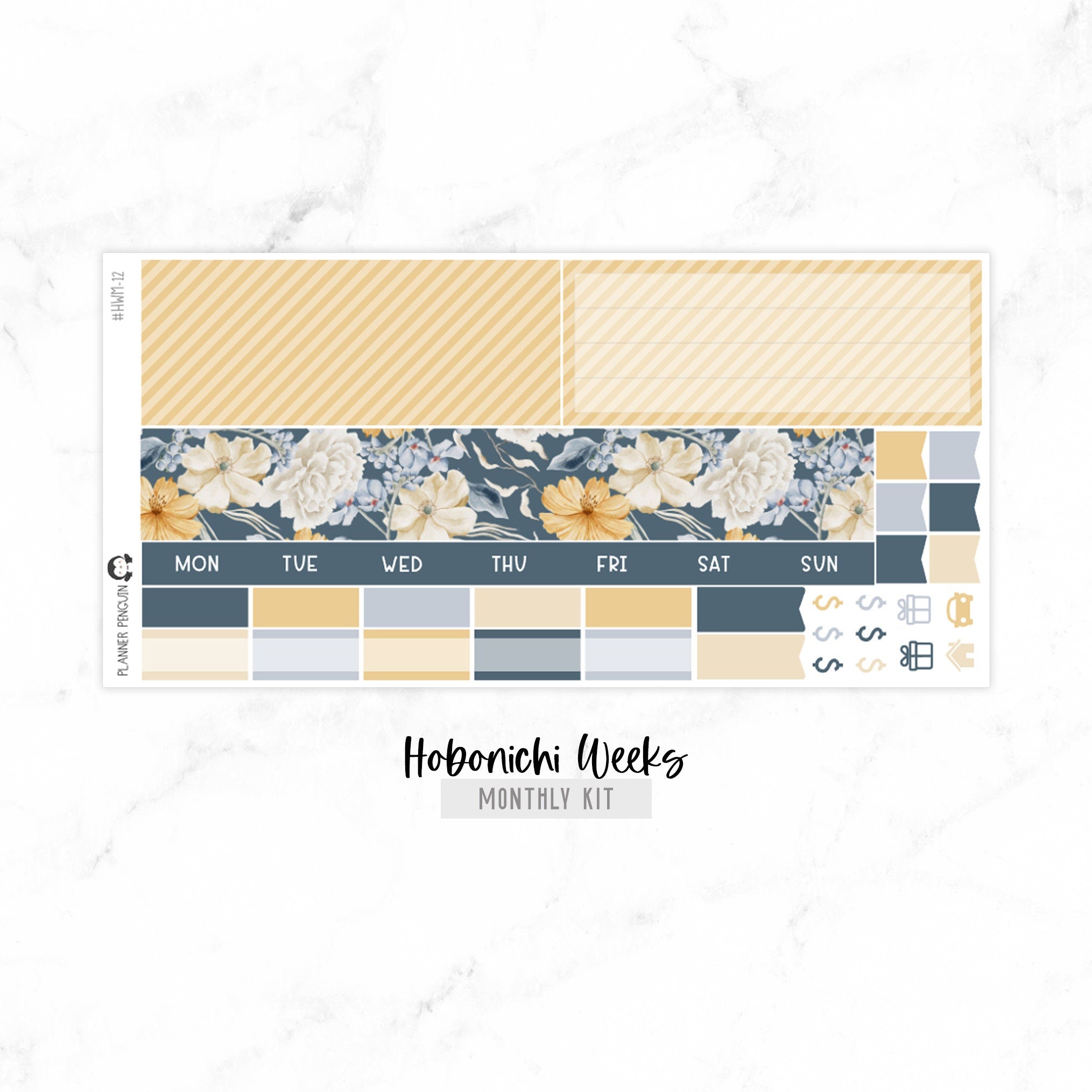 Winter Flowers Undated Hobonichi Monthly Kit