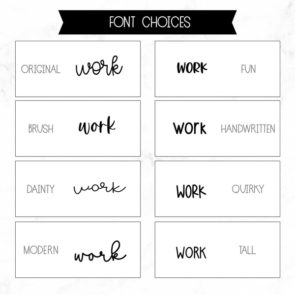 Work Script Stickers // #SC-01