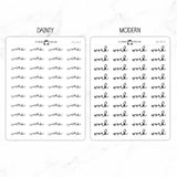 Work Script Stickers