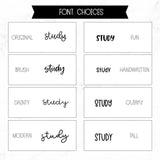 Study Script Stickers