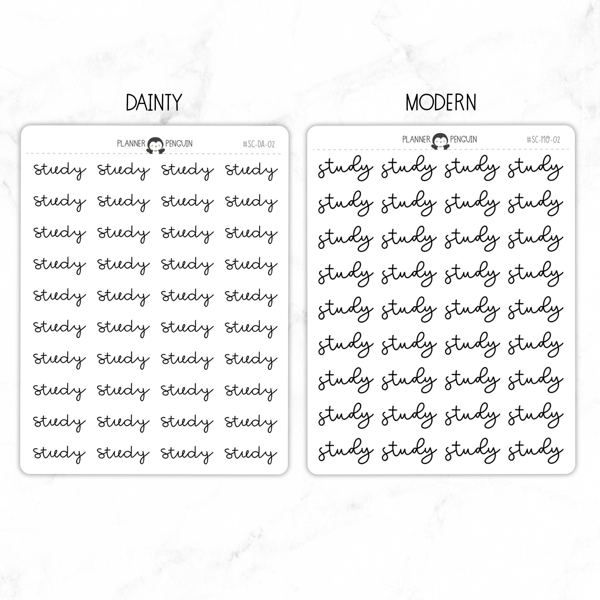 Study Script Stickers