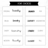 Laundry Script Stickers