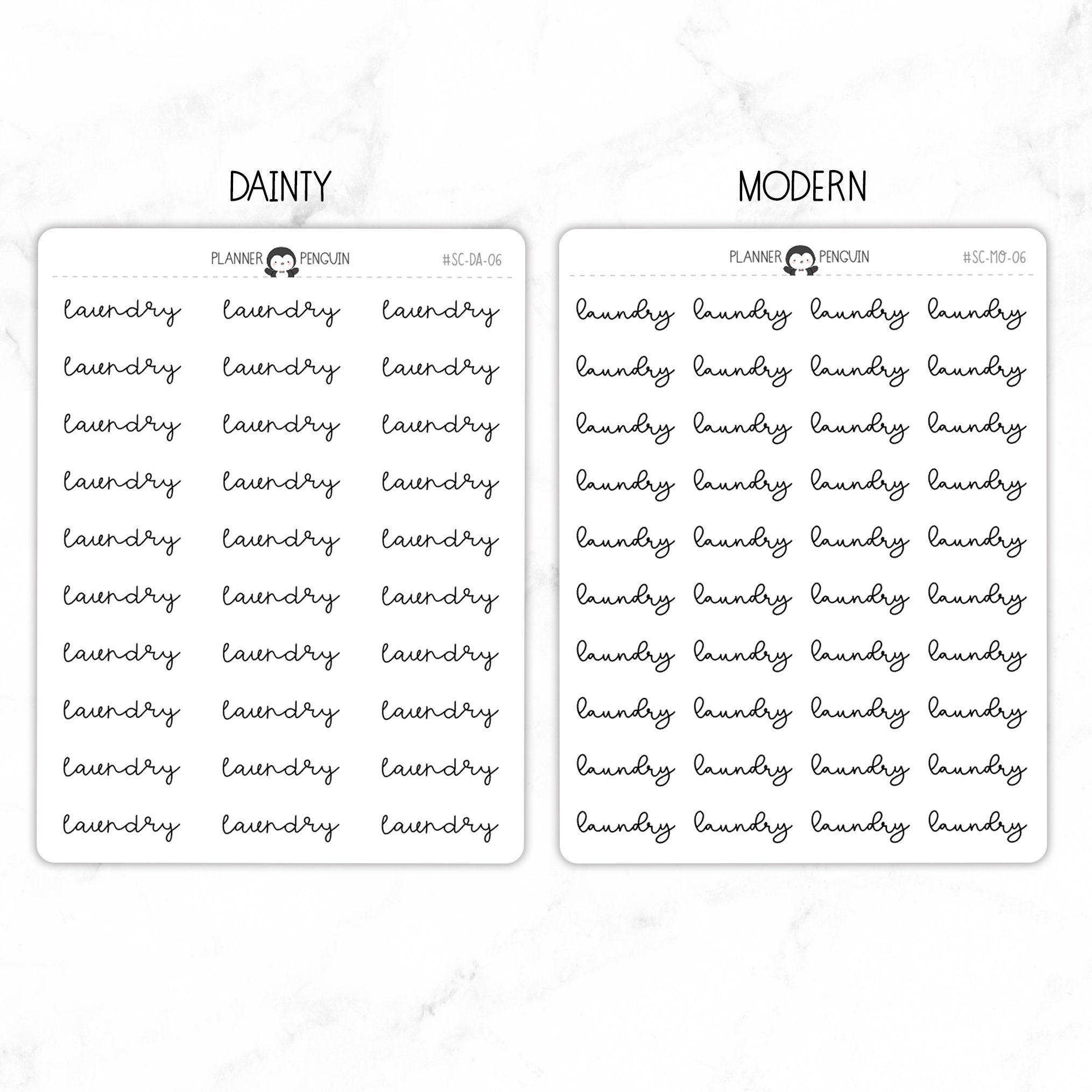 Laundry Script Stickers