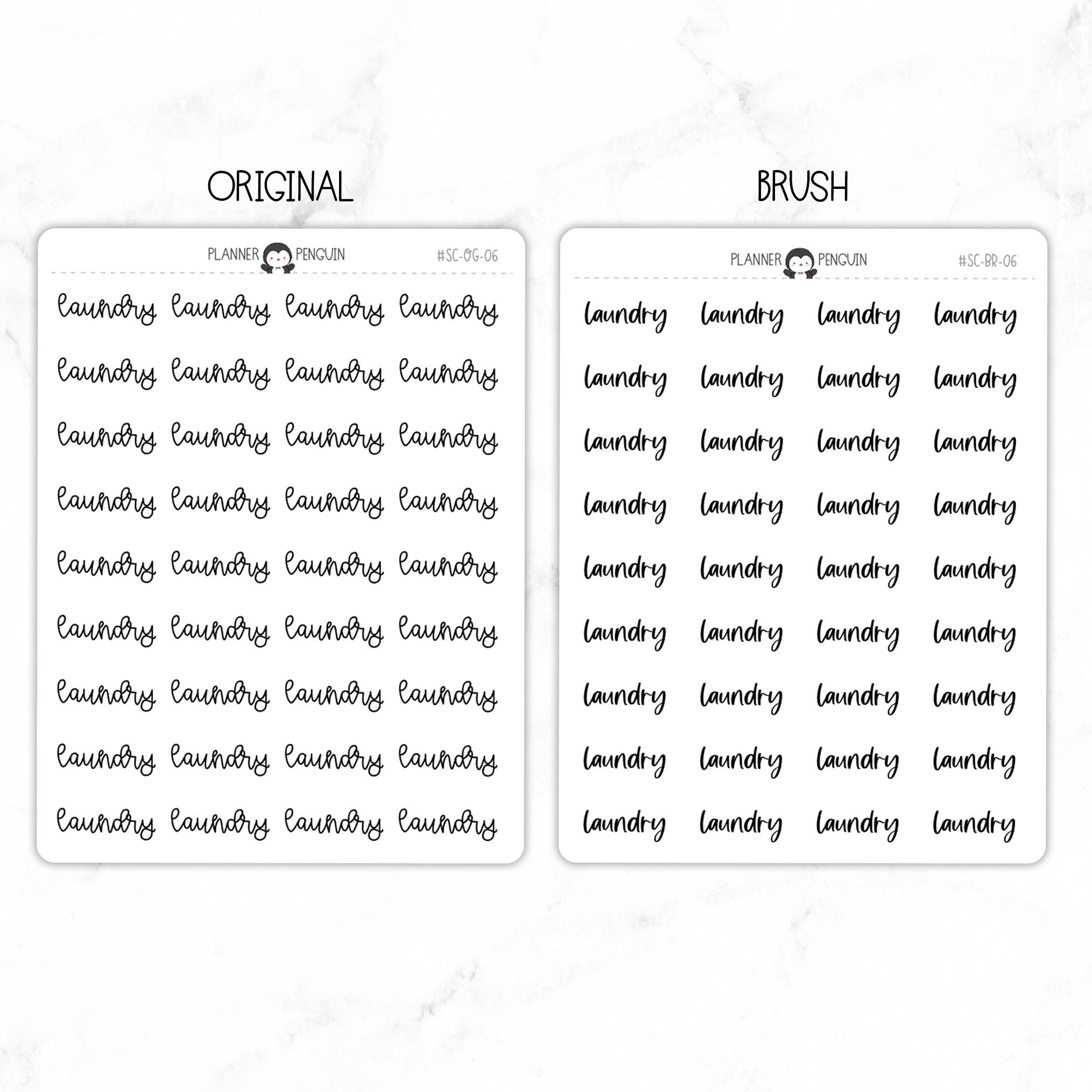 Laundry Script Stickers