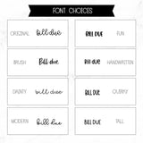 Bill Due Script Stickers