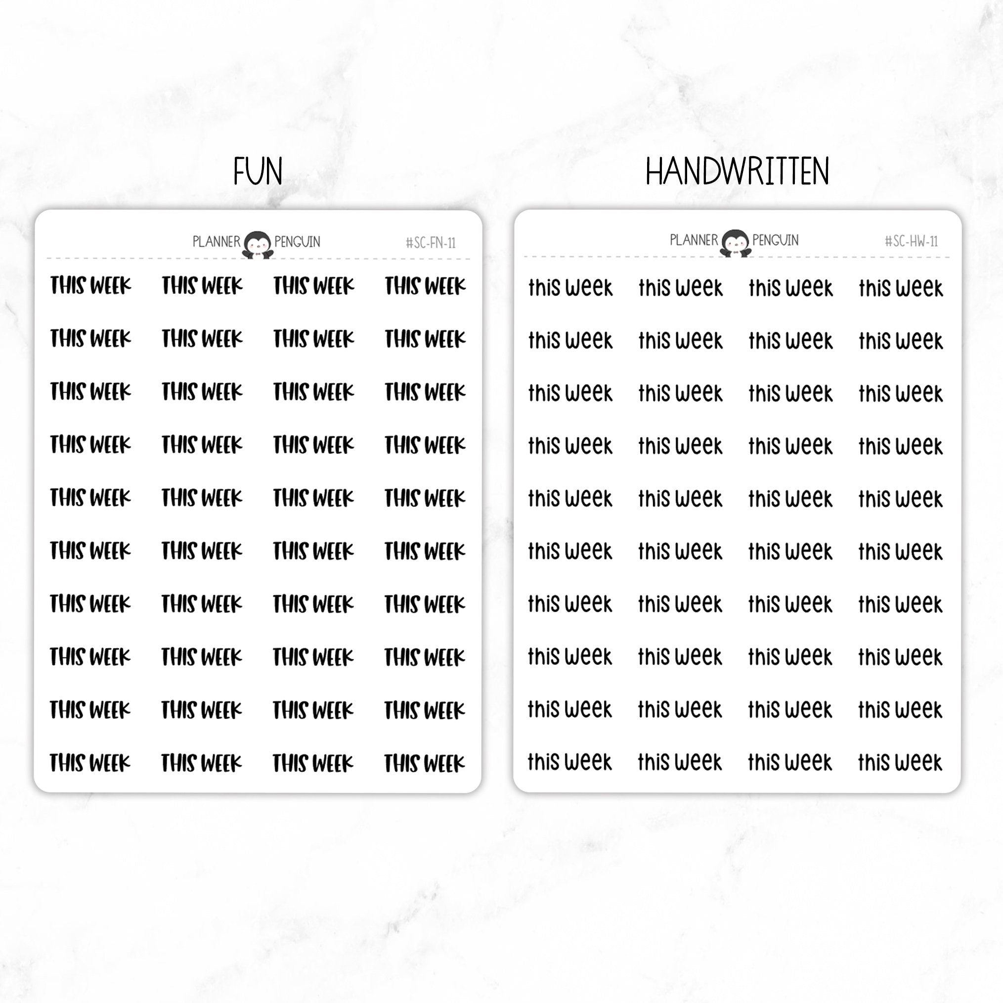 This WeekScript Stickers