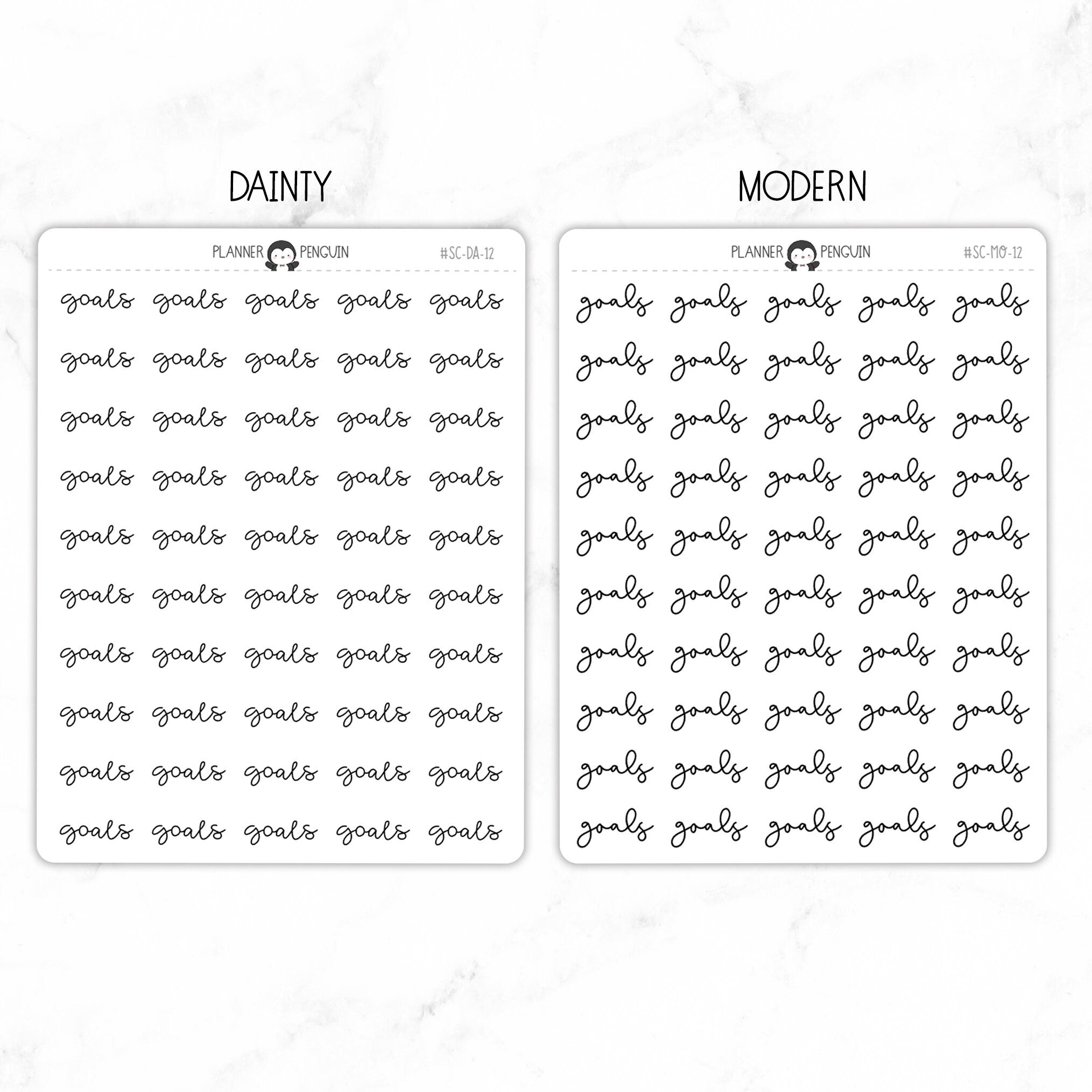 Goals Script Stickers