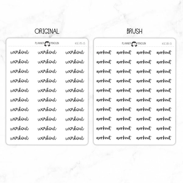 Workout Script Stickers // #SC-13