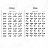 Yoga Script Stickers