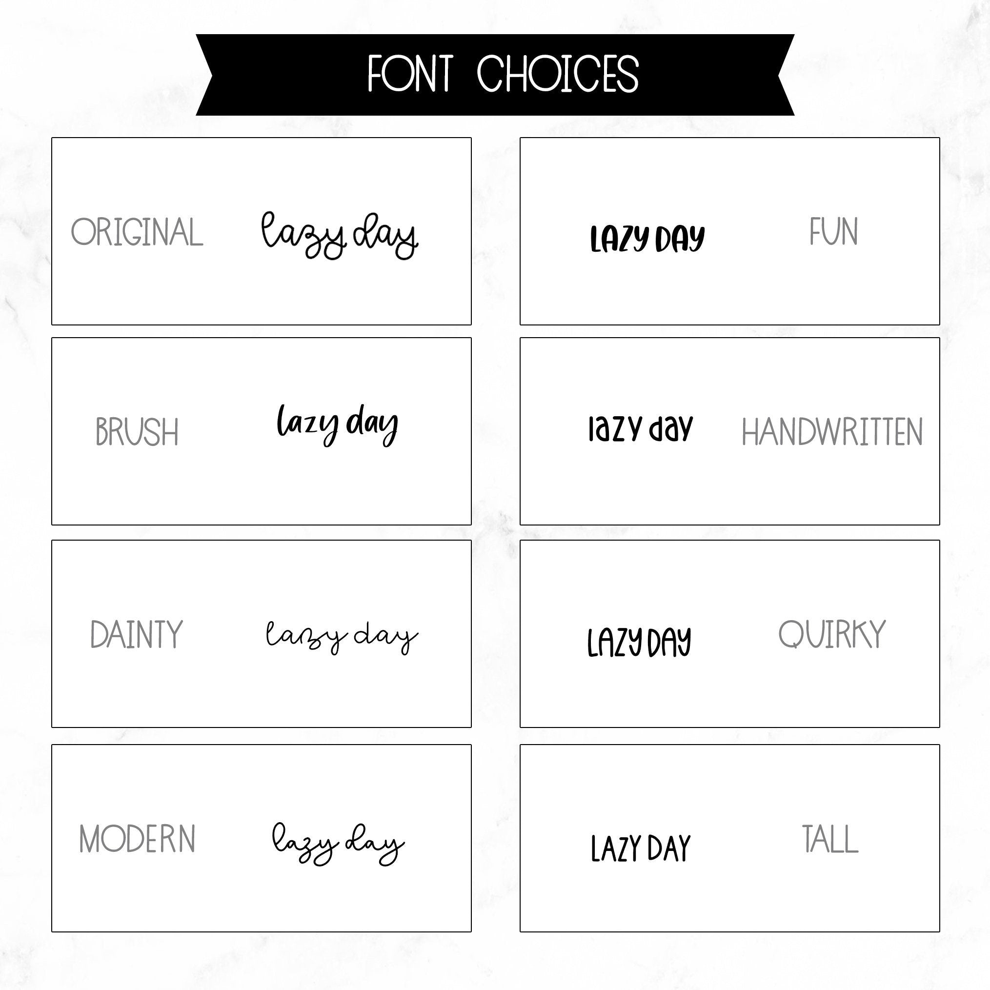 Lazy Day Script Stickers