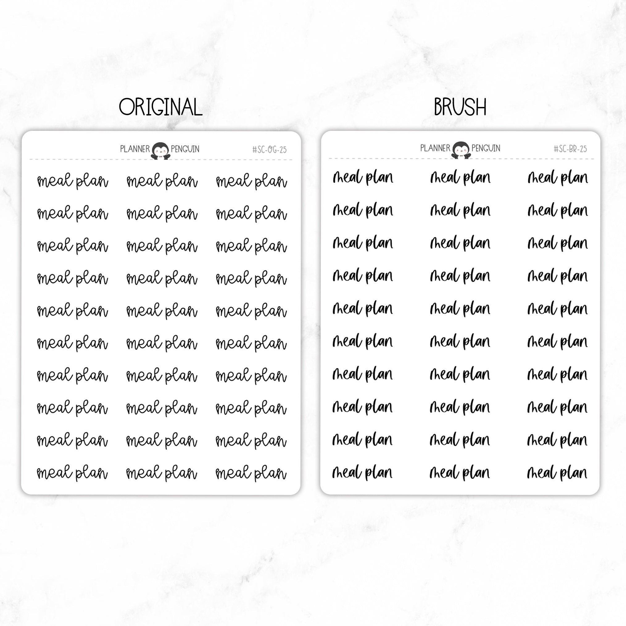 Meal Plan Script Stickers