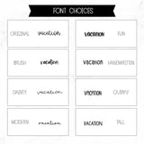 Vacation Script Stickers