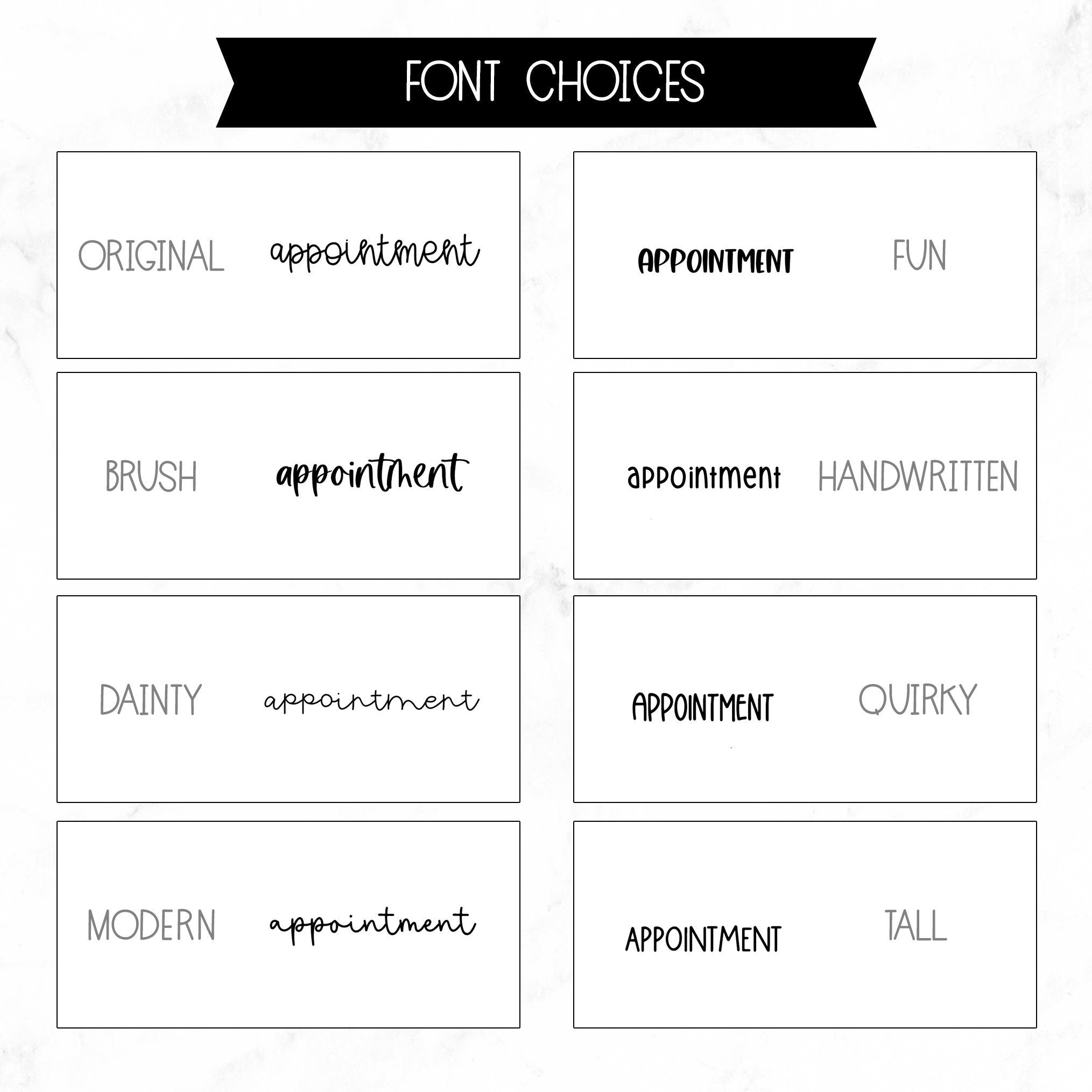 Appointment Script Stickers