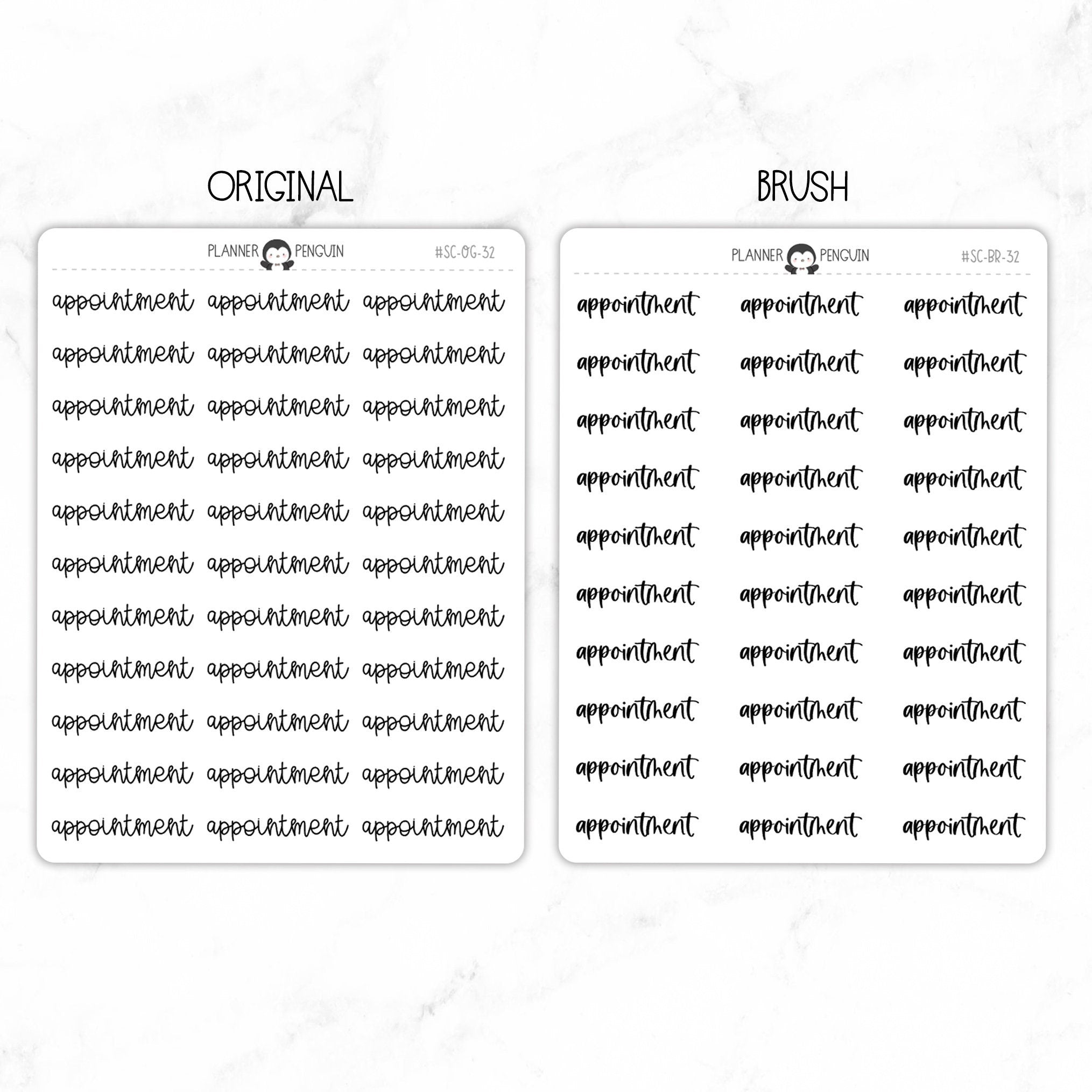 Appointment Script Stickers