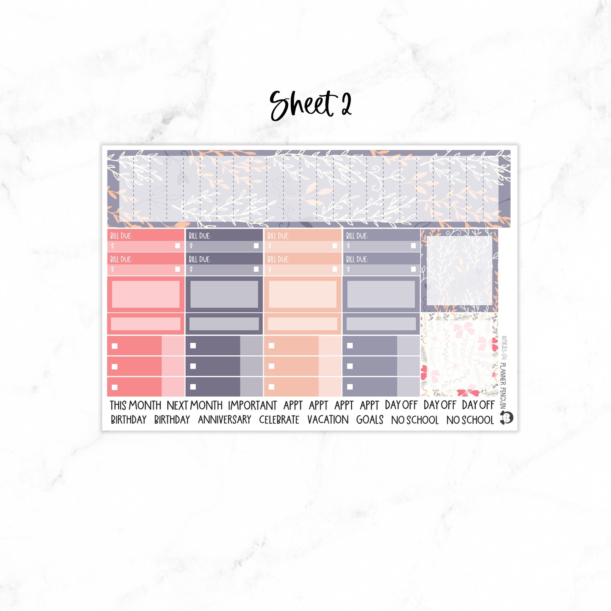 Coral Undated EC A5 Coil Monthly Kit