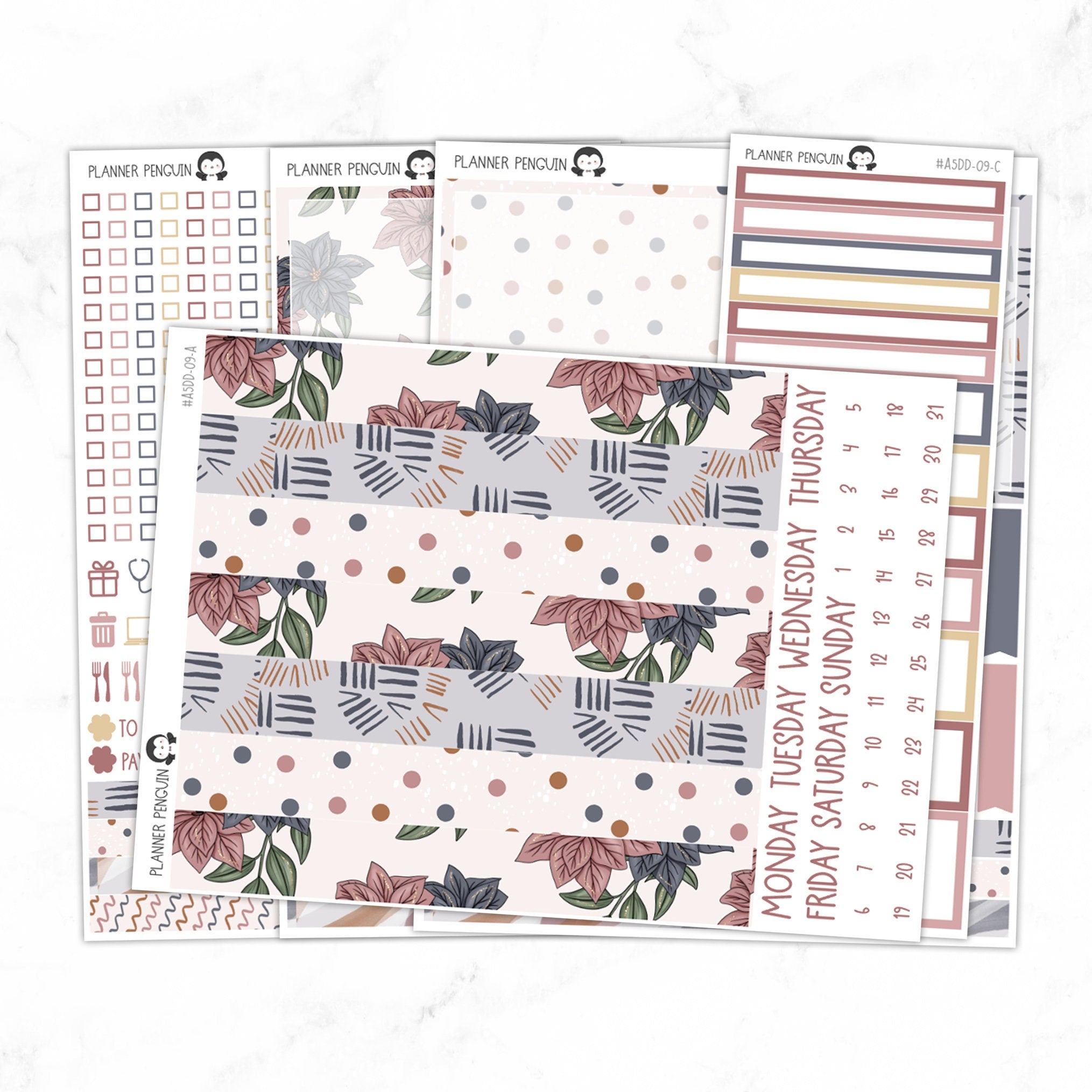 Cozy Winter A5 Daily Duo Sticker Kit