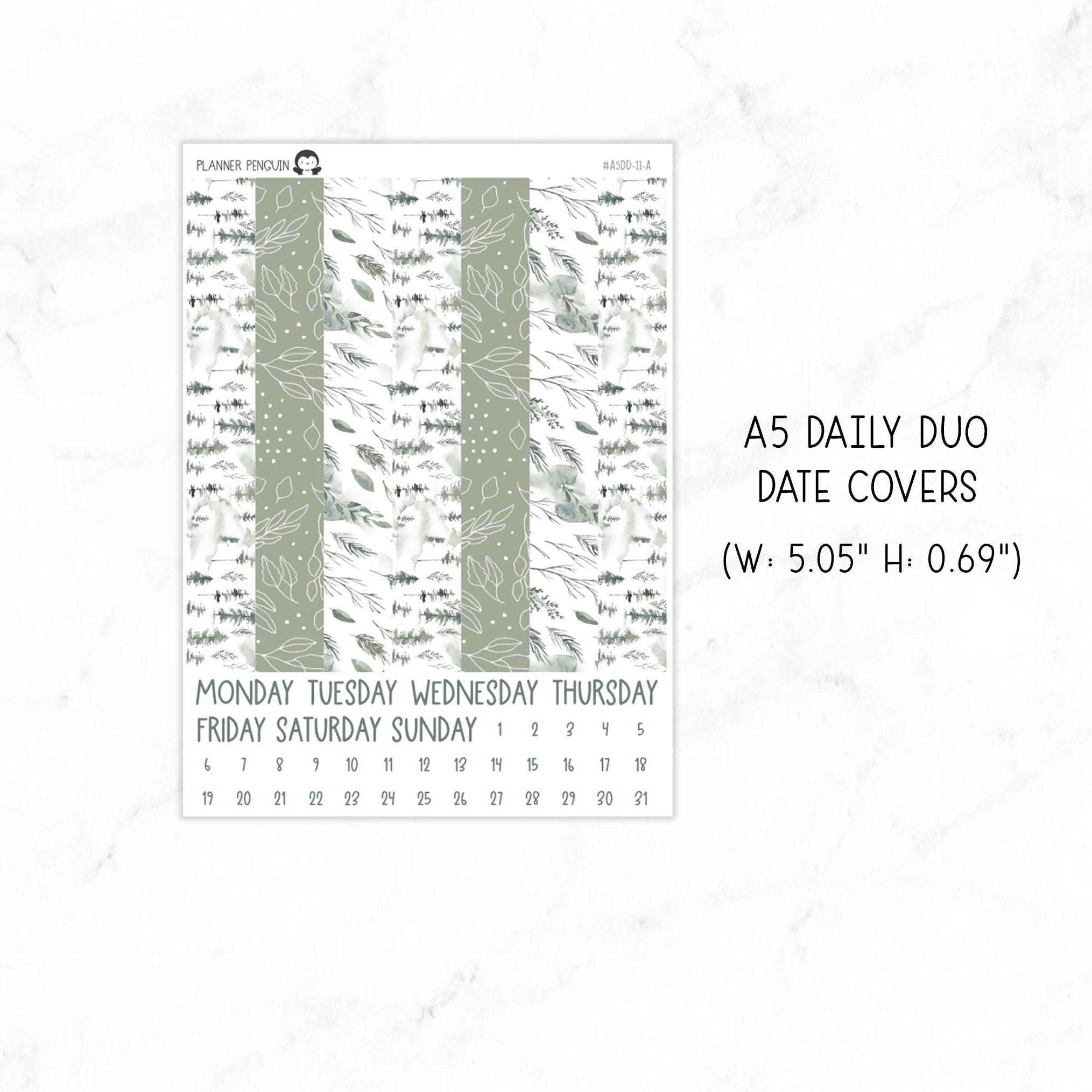 Winter Forest A5 Daily Duo Sticker Kit