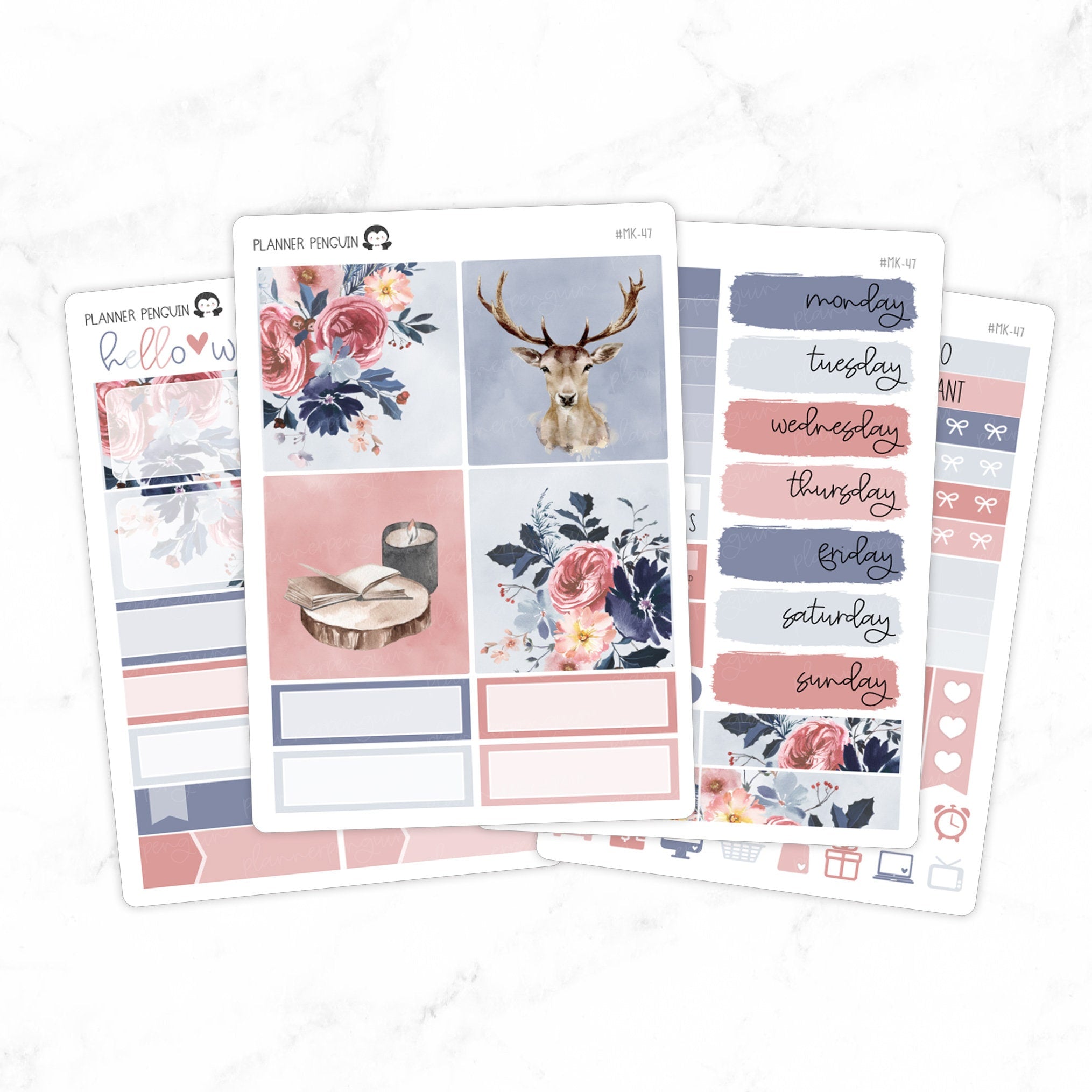 Frosty Rose Mini Weekly B6 Kit