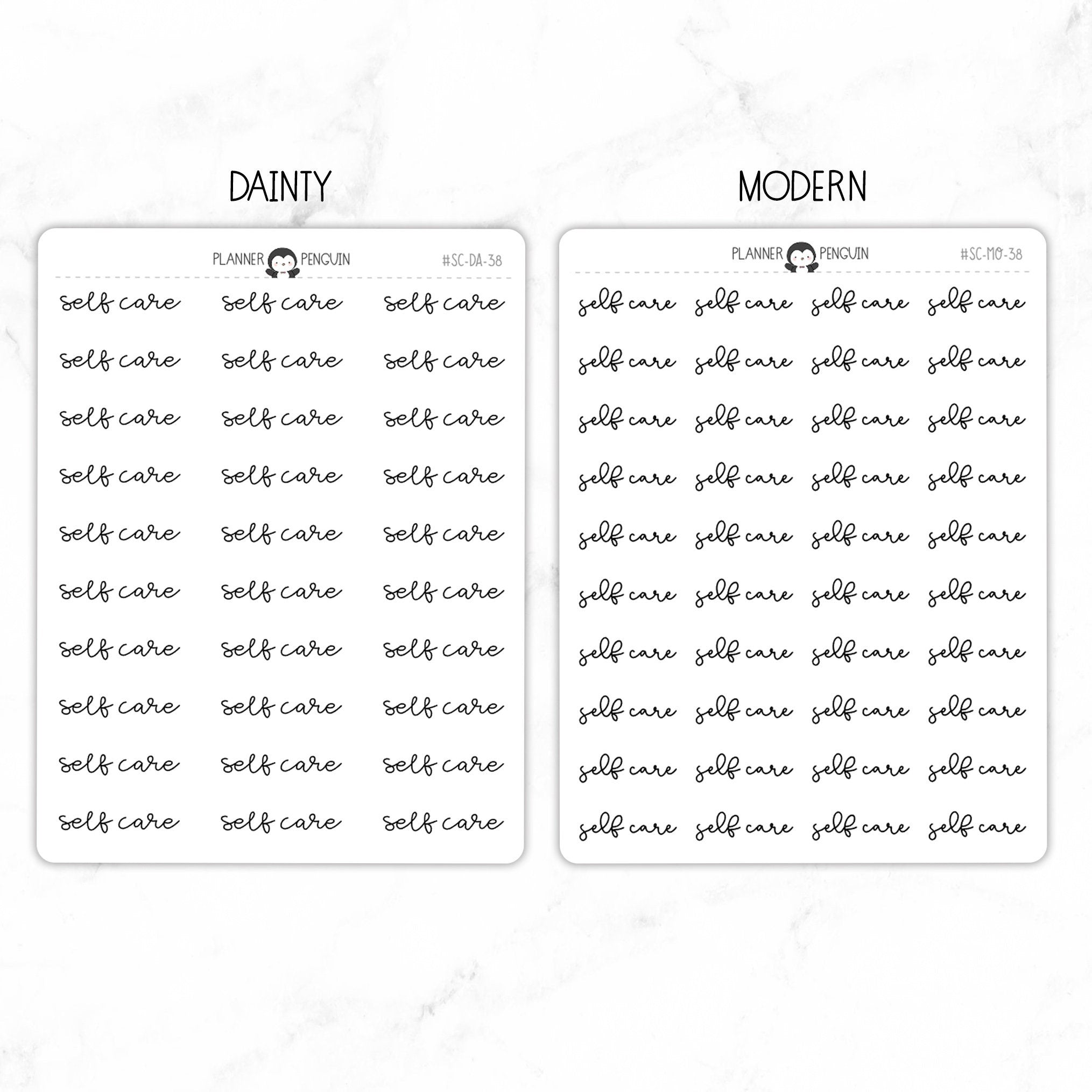 Self Care Script Stickers