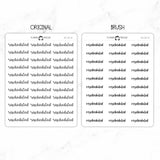 Rescheduled Script Stickers