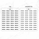 Cancelled Script Stickers