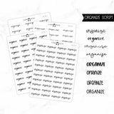 Organize Script Stickers