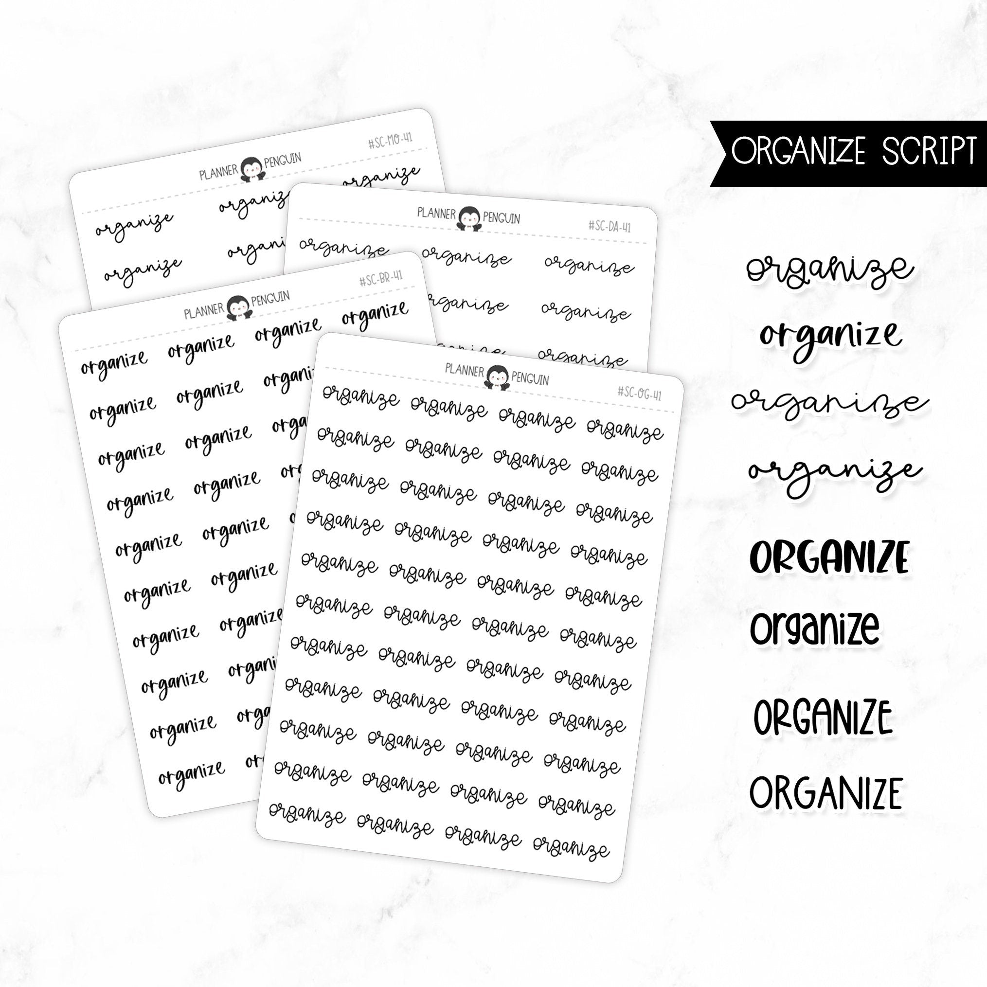 Organize Script Stickers