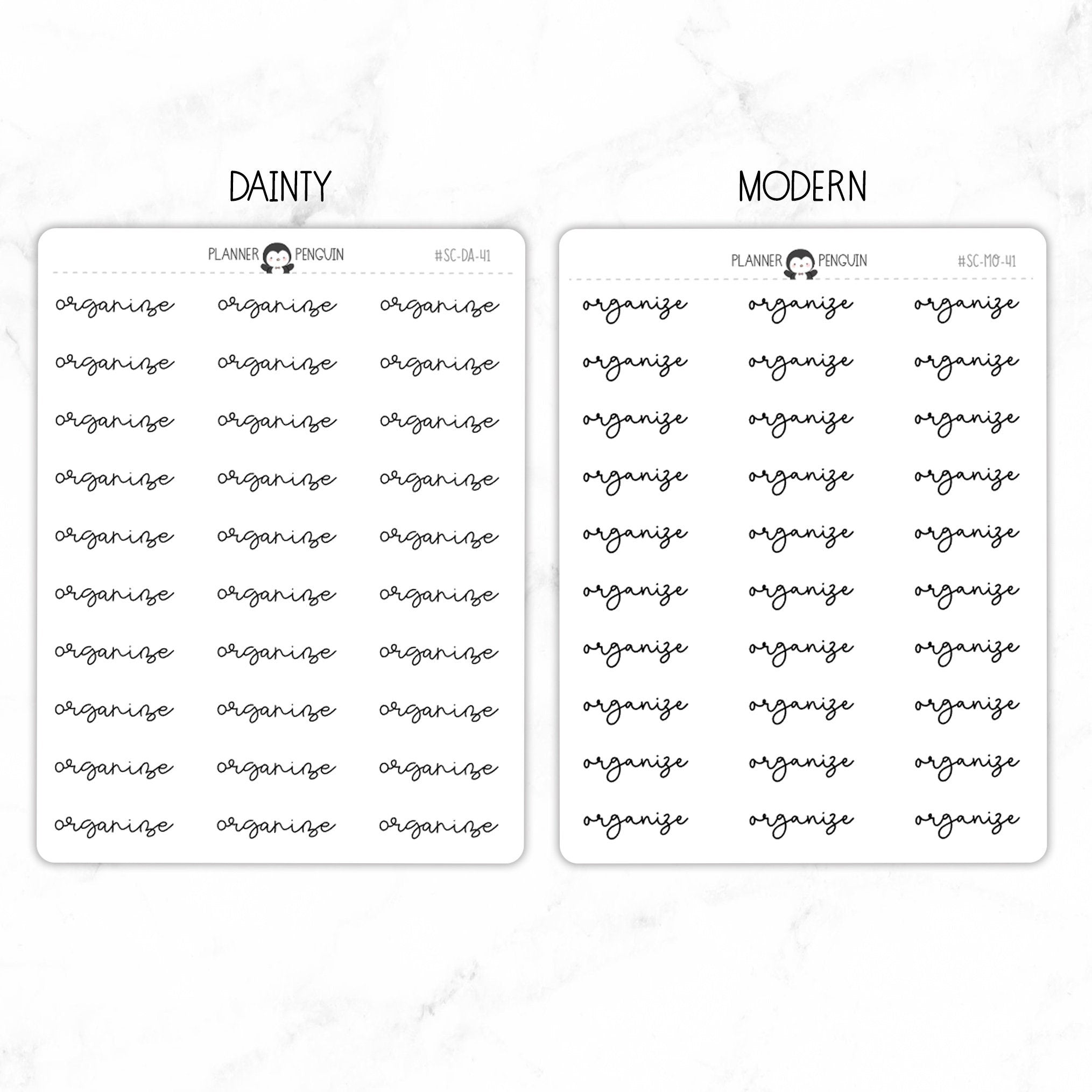 Organize Script Stickers