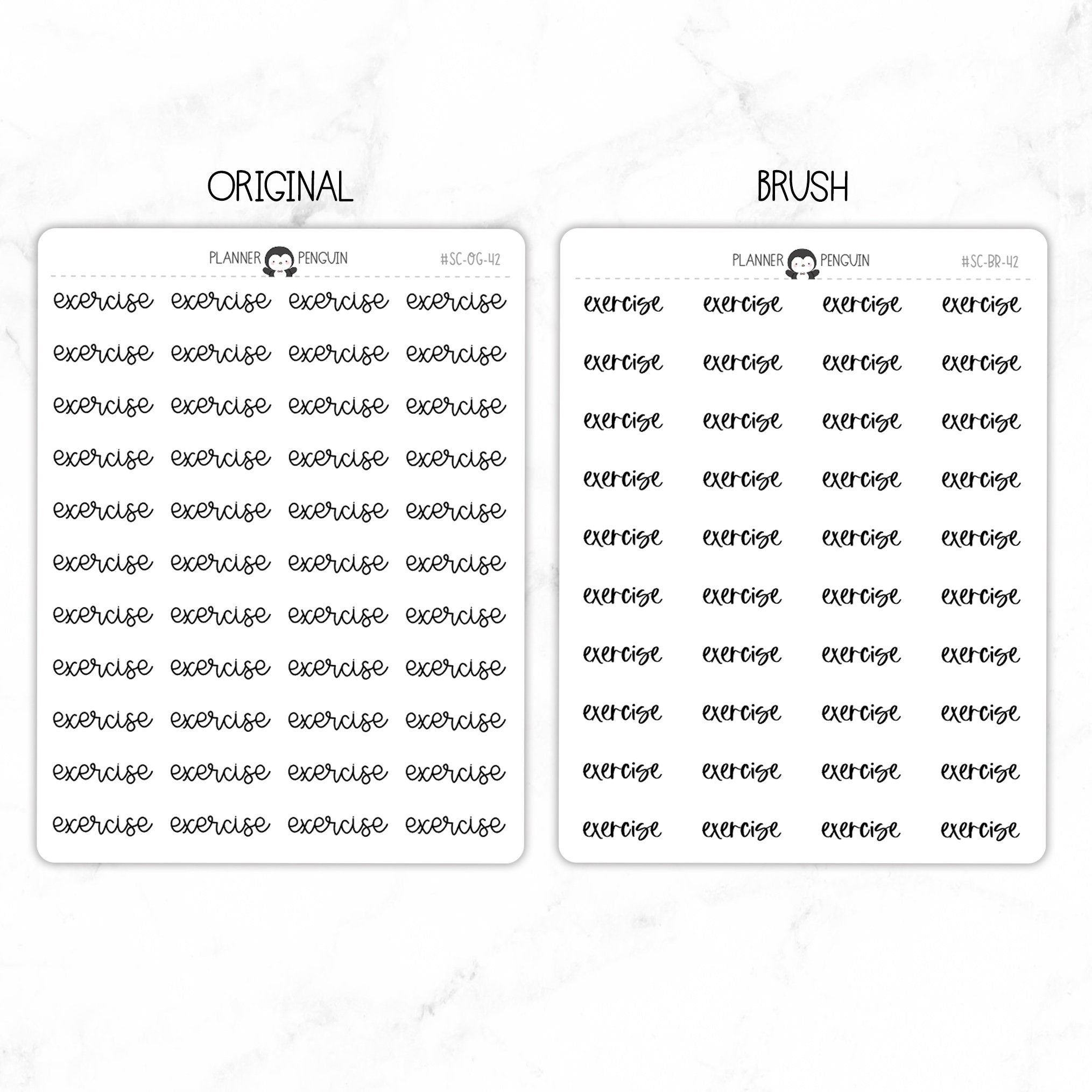 Exercise Script Stickers