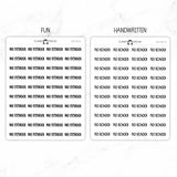 No School Script Stickers