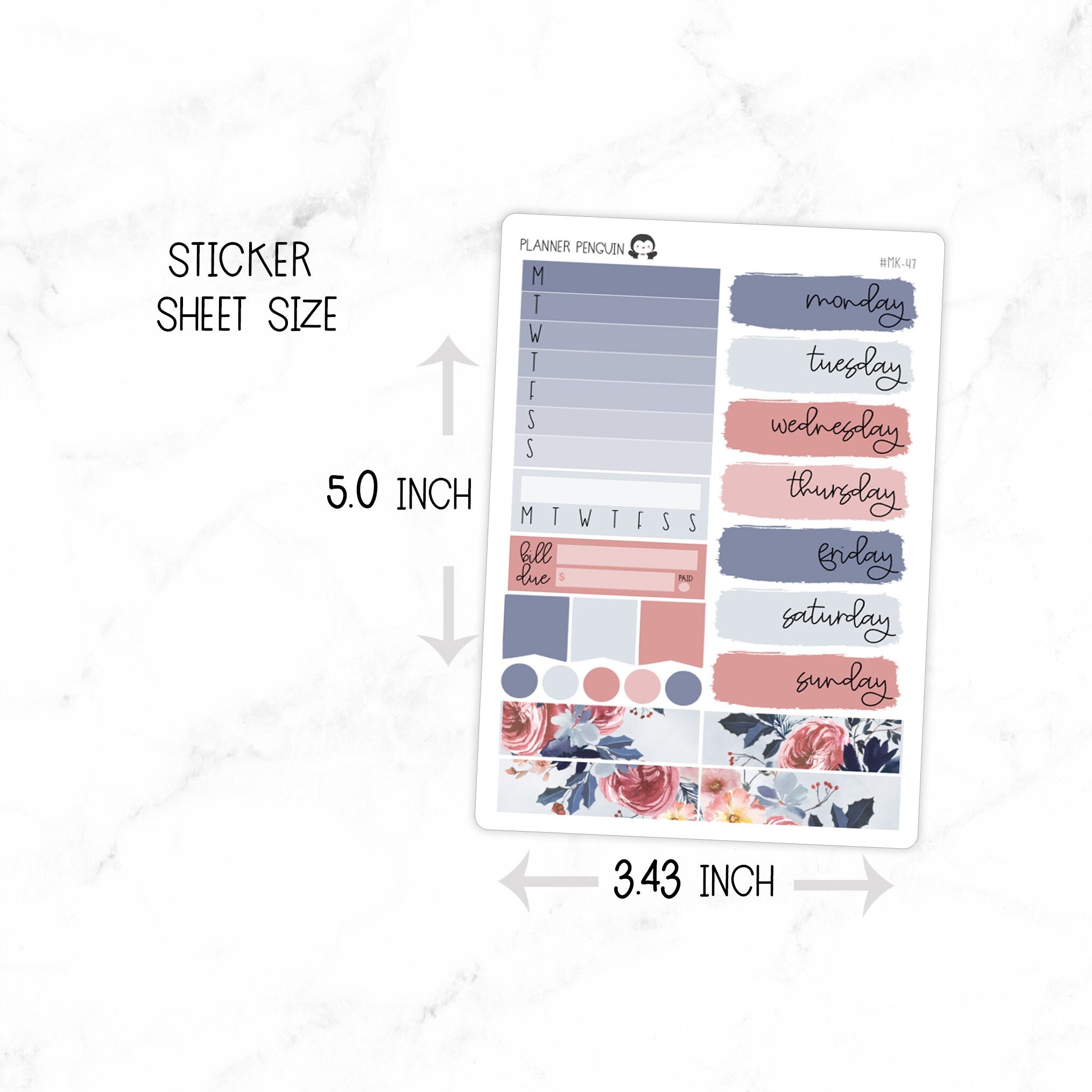 Frosty Rose Mini Weekly B6 Kit