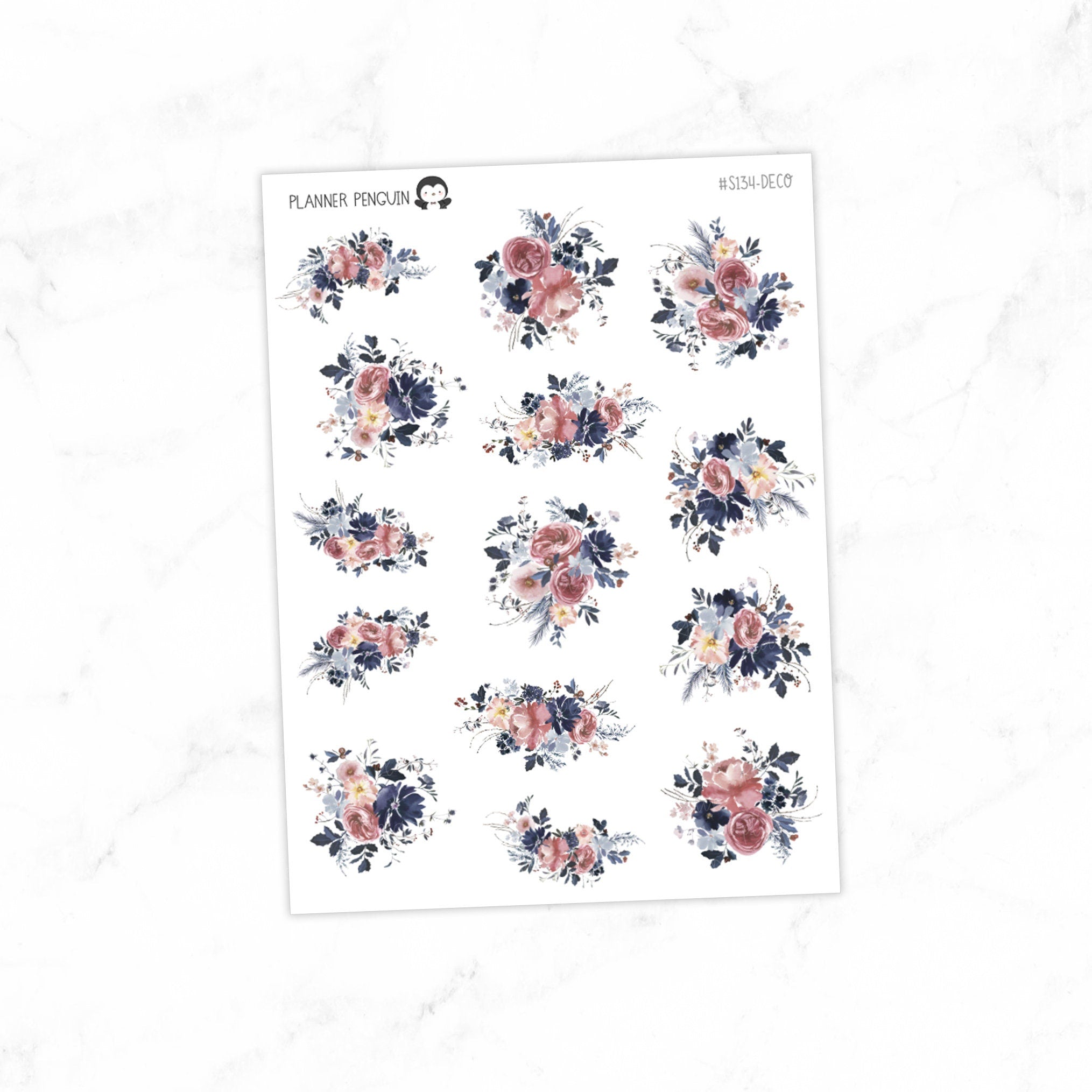 Frosty Rose Stickers