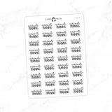 Circuit Training Fitness Typography stickers