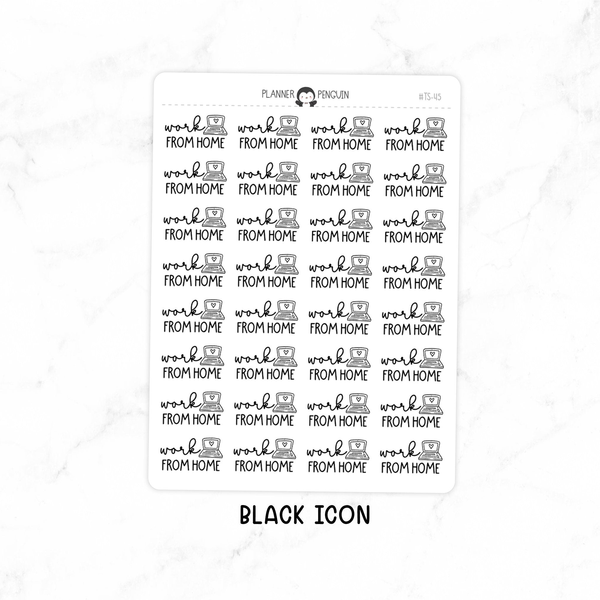 Work From Home - Icon Script Stickers