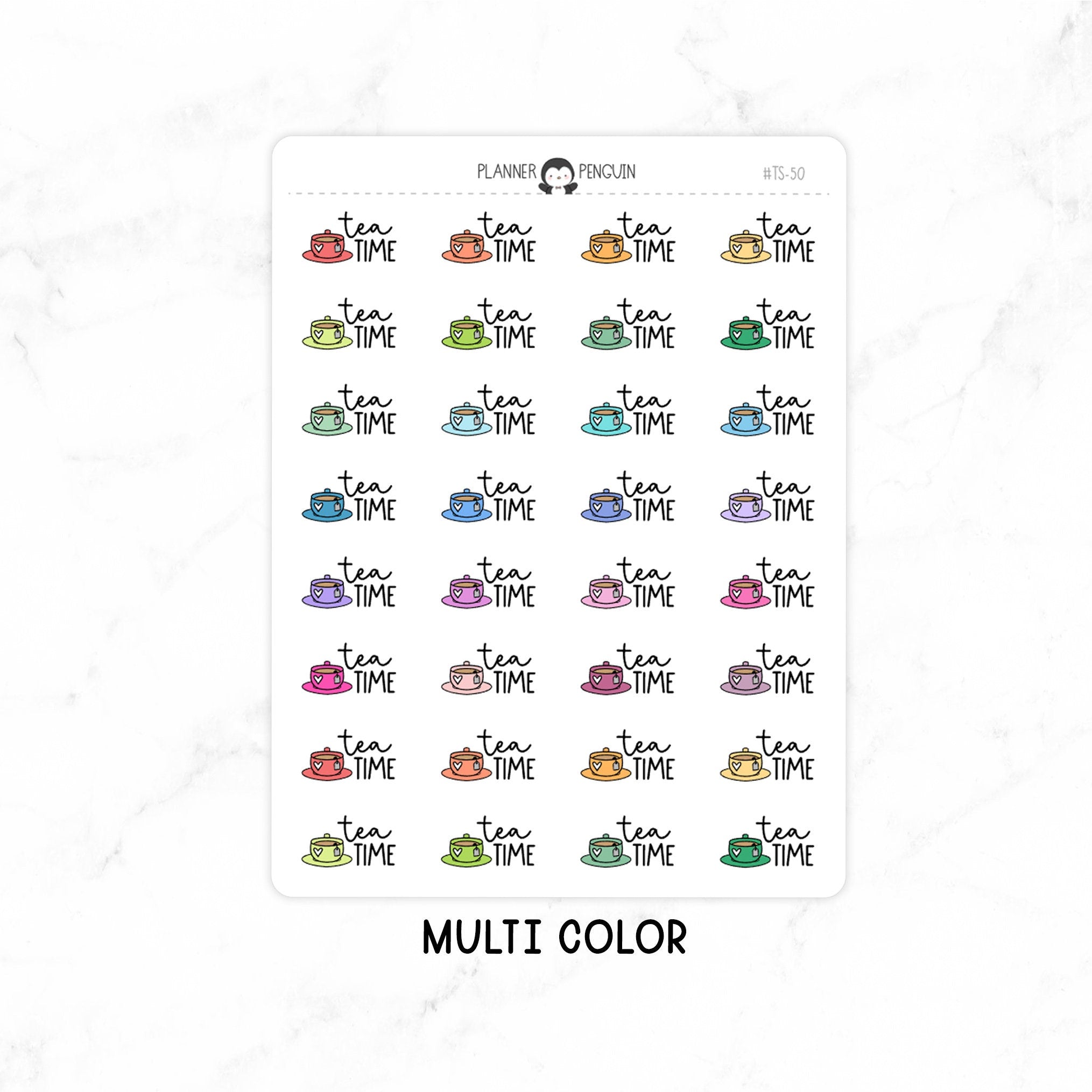 Tea Time - Icon Script Stickers