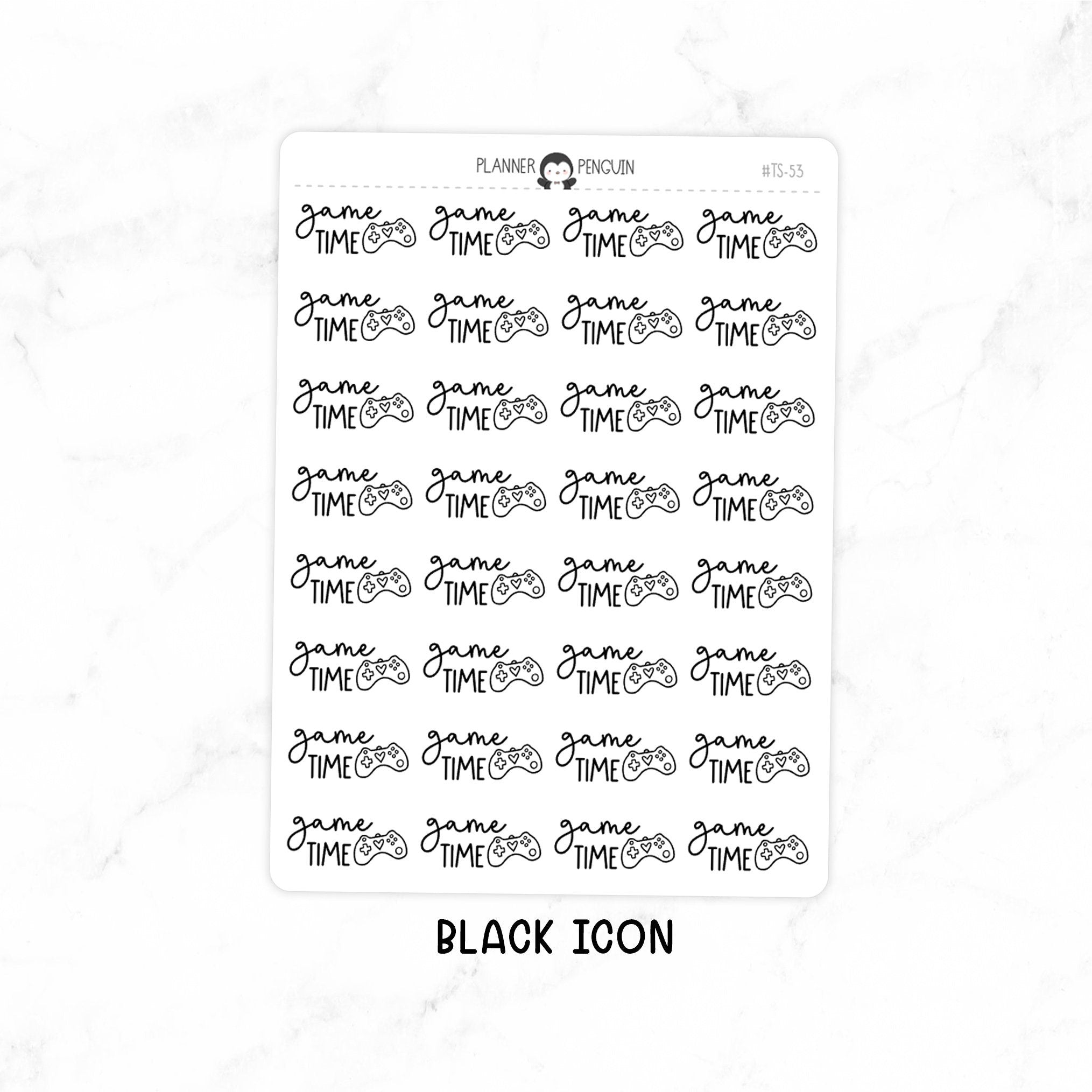 Game Time - Icon Script Stickers