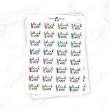 Drink Water - Icon Script Stickers