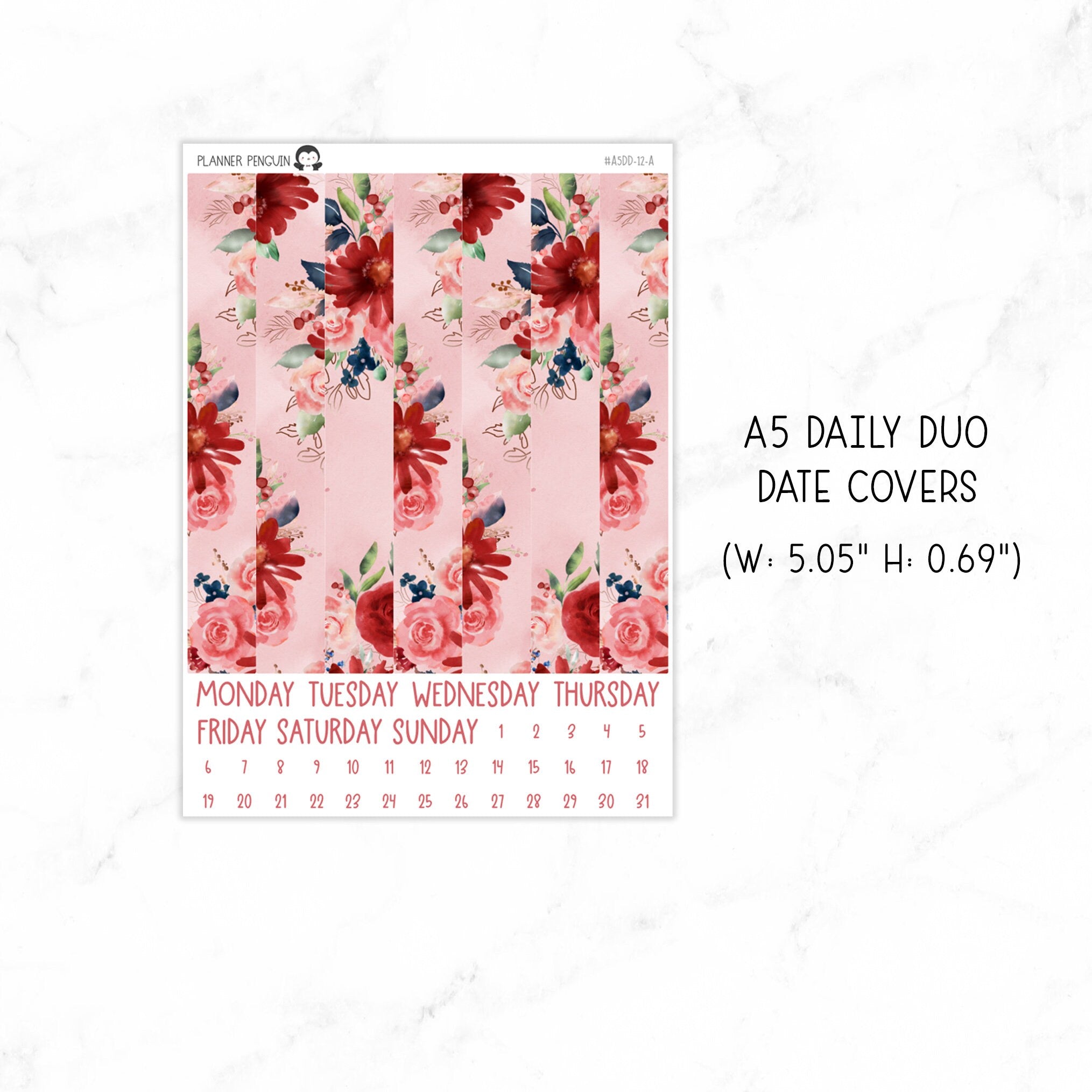 Vintage Romance A5 Daily Duo Sticker Kit
