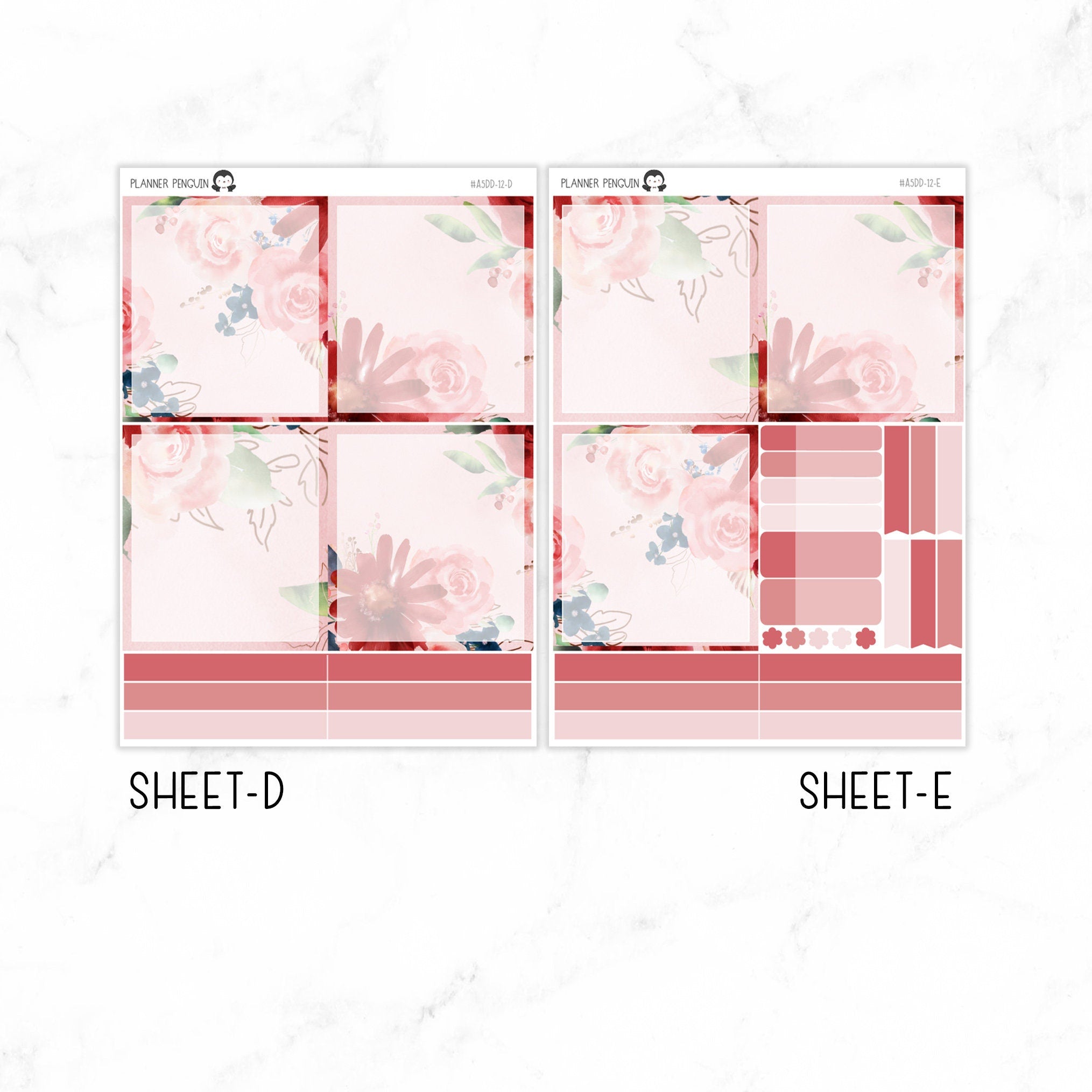 Vintage Romance A5 Daily Duo Sticker Kit