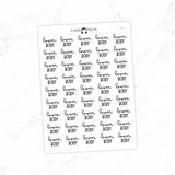 Lower Body Fitness Typography stickers
