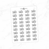 Cardio Workout Fitness Typography stickers