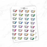 Gym Time - Icon Script Stickers // #TS-43