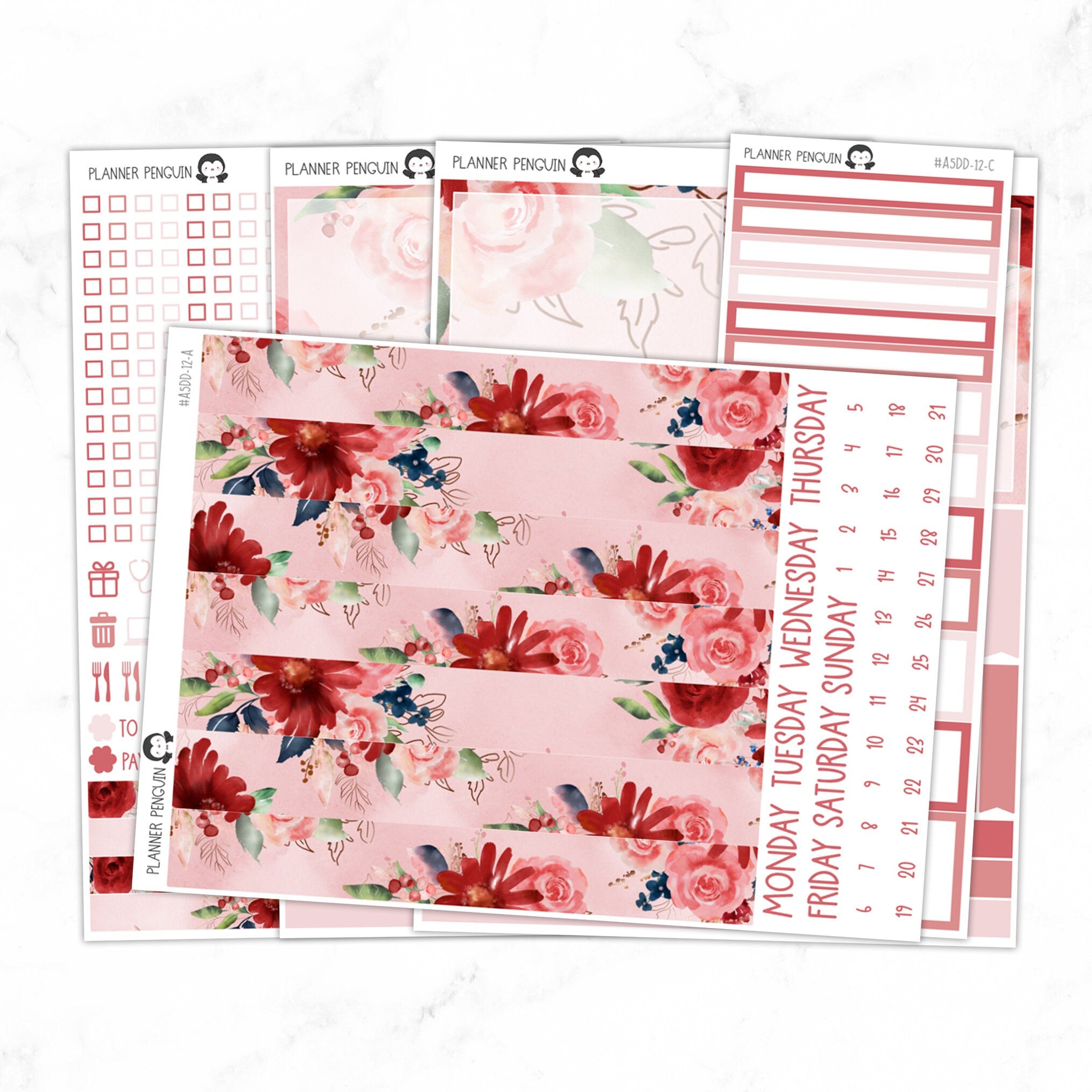 Vintage Romance A5 Daily Duo Sticker Kit