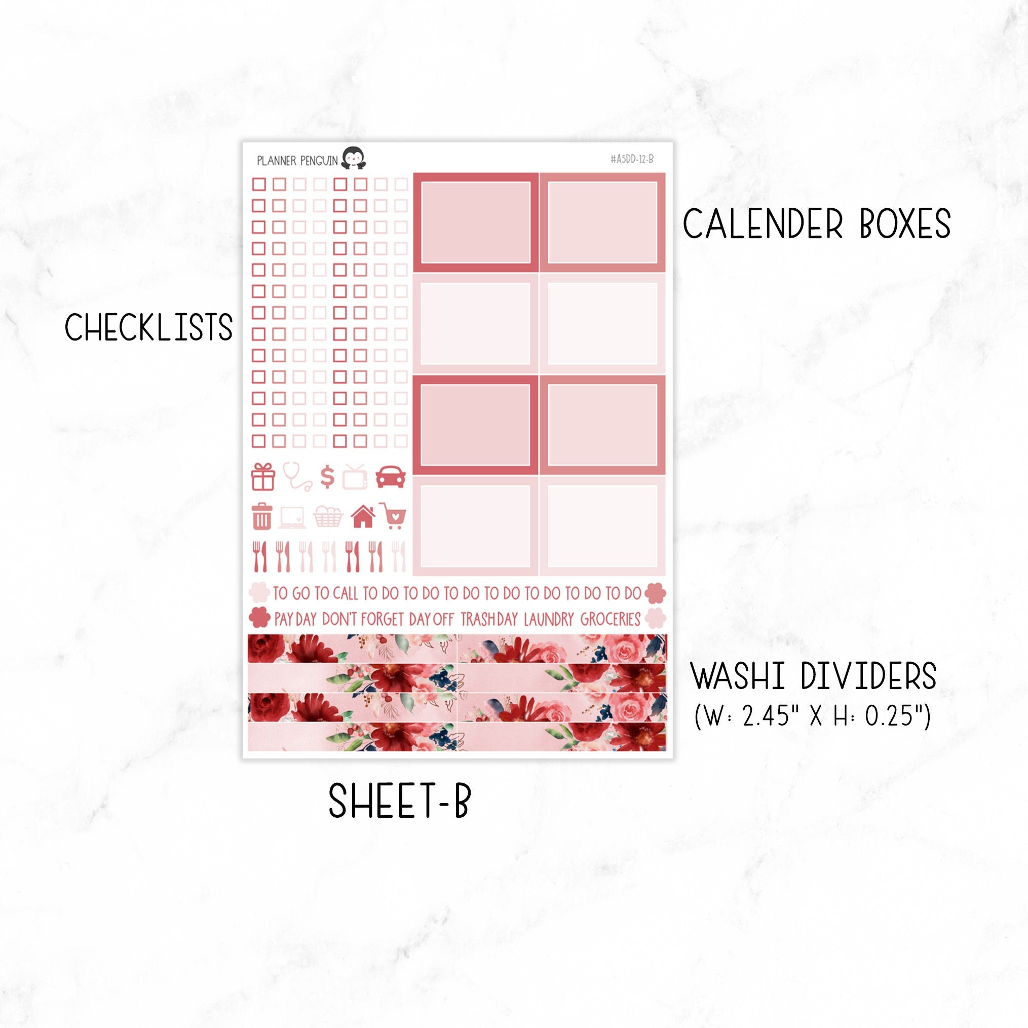 Vintage Romance A5 Daily Duo Sticker Kit