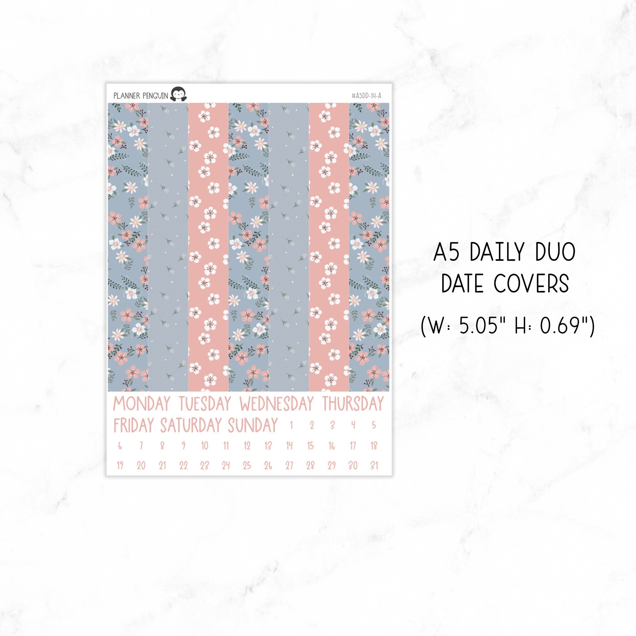 Blooming A5 Daily Duo Sticker Kit