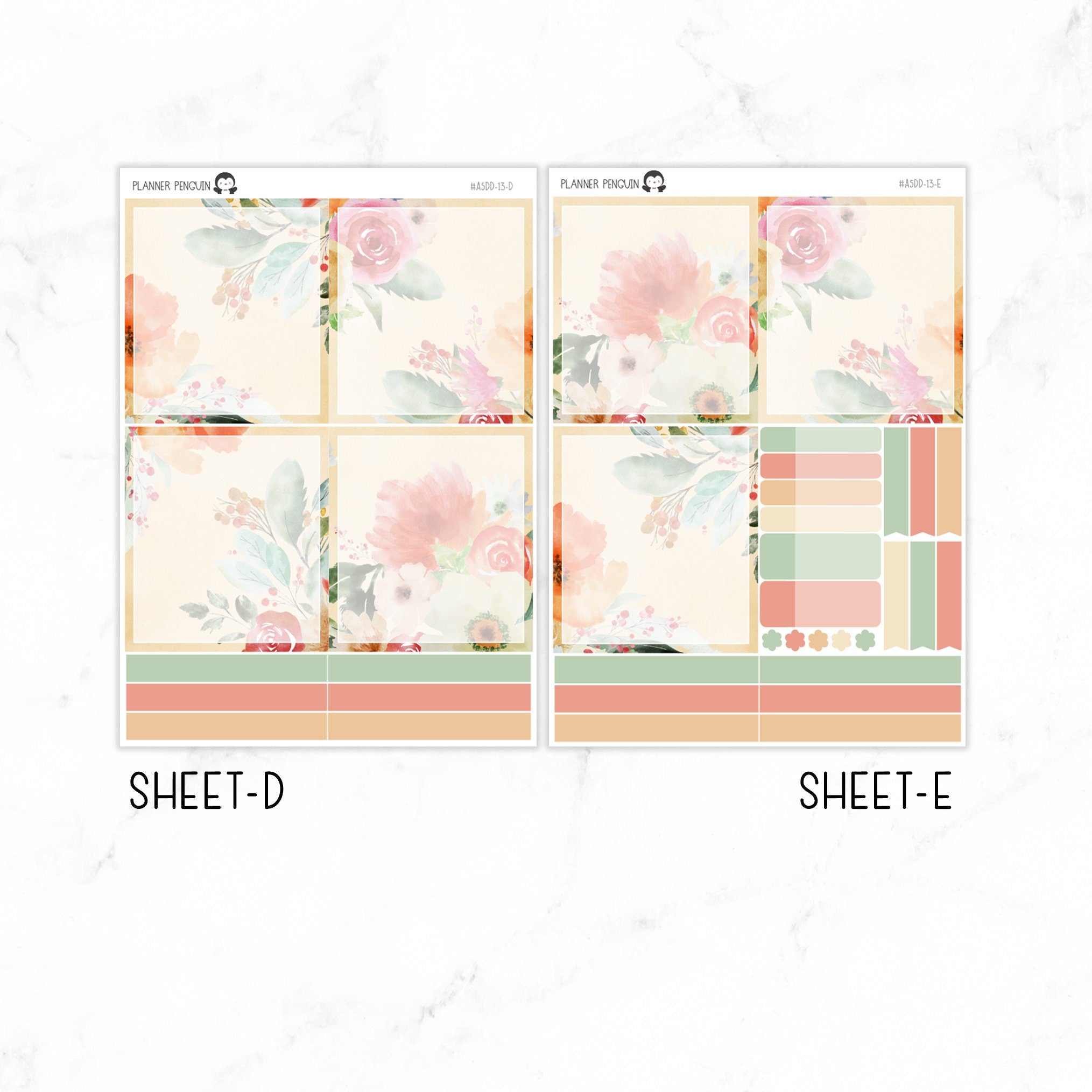 Spring Garden A5 Daily Duo Sticker Kit